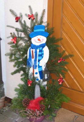 Schneemann ausgeschm�ckt