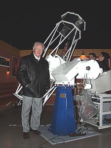 Teleskop mit dem Hauptstifter Wolfgang Siegel