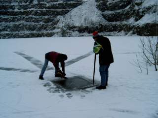 G�nter C. und Alfred U. bei der Arbeit