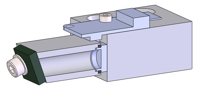 Cutaway view of the camera unit