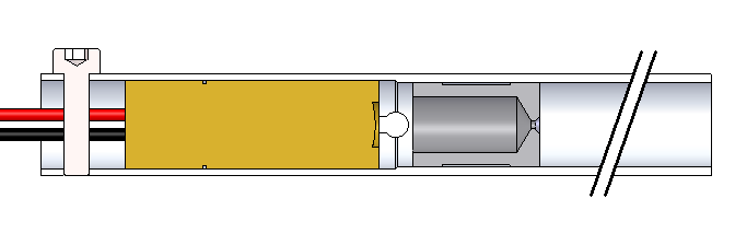 Cutaway view of the laser unit