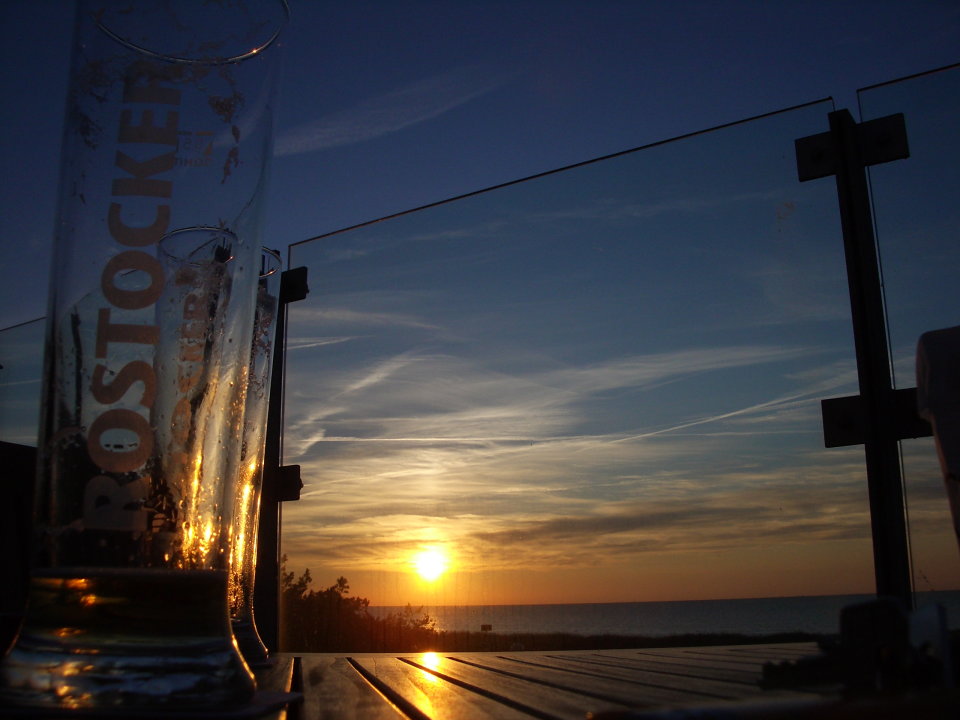 Sonnenuntergang beim Rostocker Pils