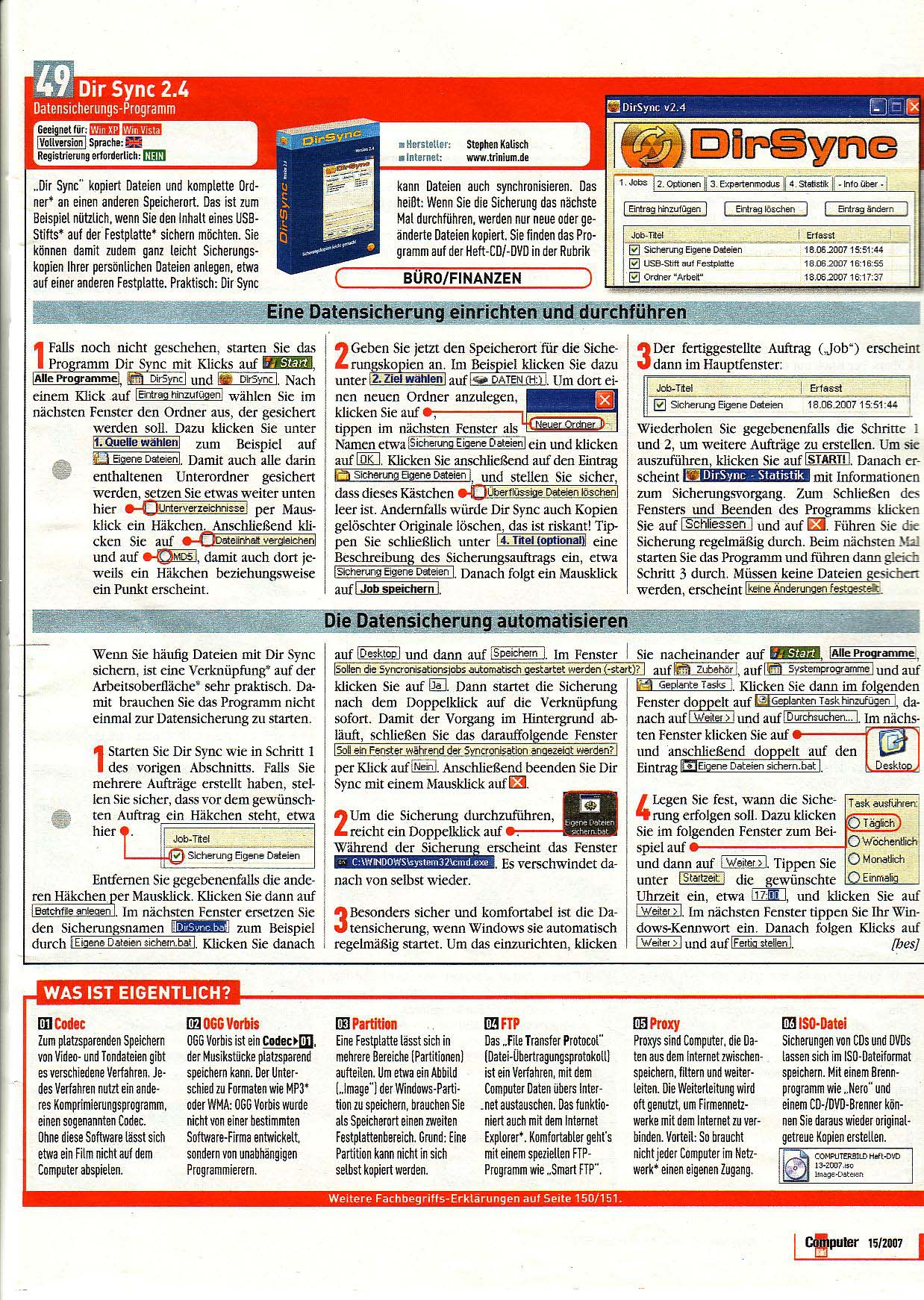 DirSync - Hilfe